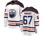 Edmonton Oilers #67 Benoit Pouliot Fanatics Branded White Away Breakaway NHL Jersey