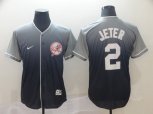 Nike New York Yankees #2 Derek Jeter Grey Drift Fashion MLB Jersey