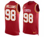 Kansas City Chiefs #98 Xavier Williams Limited Red Player Name & Number Tank Top Football Jersey