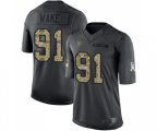 Tennessee Titans #91 Cameron Wake Limited Black 2016 Salute to Service Football Jersey