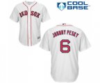 Boston Red Sox #6 Johnny Pesky Replica White Home Cool Base Baseball Jersey