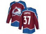 Colorado Avalanche #37 J.T. Compher Burgundy Home Authentic Stitched NHL Jersey