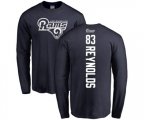 Los Angeles Rams #83 Josh Reynolds Navy Blue Backer Long Sleeve T-Shirt