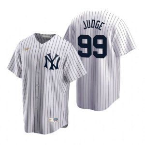Nike New York Yankees #99 Aaron Judge White Cooperstown Collection Home Stitched Baseball Jersey