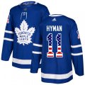 Toronto Maple Leafs #11 Zach Hyman Authentic Royal Blue USA Flag Fashion NHL Jersey