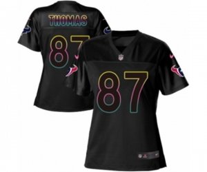 Women Houston Texans #87 Demaryius Thomas Game Black Fashion NFL Jersey
