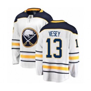 Buffalo Sabres #13 Jimmy Vesey Fanatics Branded White Away Breakaway Hockey Jersey