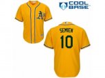 Oakland Athletics #10 Marcus Semien Replica Gold Alternate 2 Cool Base MLB Jersey