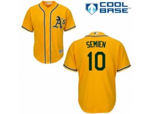 Oakland Athletics #10 Marcus Semien Replica Gold Alternate 2 Cool Base MLB Jersey