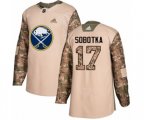 Adidas Buffalo Sabres #17 Vladimir Sobotka Authentic Camo Veterans Day Practice NHL Jersey