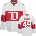 Detroit Red Wings #49 Eric Tangradi Premier White Third NHL Jersey