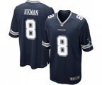 Dallas Cowboys #8 Troy Aikman Game Navy Blue Team Color Football Jersey