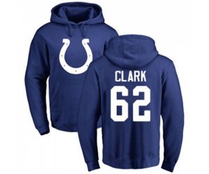 Indianapolis Colts #62 Le\'Raven Clark Royal Blue Name & Number Logo Pullover Hoodie