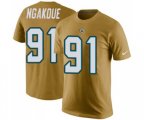 Jacksonville Jaguars #91 Yannick Ngakoue Gold Rush Pride Name & Number T-Shirt