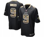 New Orleans Saints #9 Drew Brees Limited Black Strobe Football Jersey