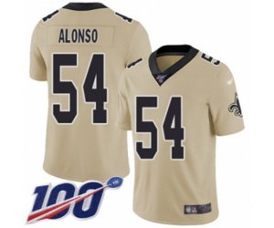 New Orleans Saints #54 Kiko Alonso Limited Gold Inverted Legend 100th Season Football Jersey