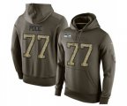 Seattle Seahawks #77 Ethan Pocic Green Salute To Service Pullover Hoodie