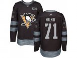 Pittsburgh Penguins #71 Evgeni Malkin Black 1917-2017 100th Anniversary Stitched NHL Jersey