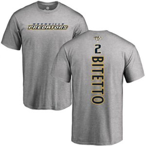 Nashville Predators #2 Anthony Bitetto Ash Backer T-Shirt