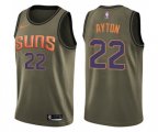 Phoenix Suns #22 Deandre Ayton Swingman Green Salute to Service NBA Jersey