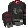 Chicago Blackhawks #81 Marian Hossa Premier Black Ice NHL Jersey