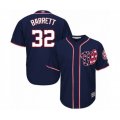 Washington Nationals #32 Aaron Barrett Authentic Navy Blue Alternate 2 Cool Base Baseball Player Jersey