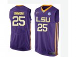 Men's LSU Tigers Ben Simmons #25 College Basketball Elite Jersey - Purple