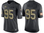 Denver Broncos #95 Derek Wolfe Stitched Black NFL Salute to Service Limited Jerseys