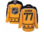 Tampa Bay Lightning #77 Victor Hedman Authentic Yellow Atlantic Division 2017 All-Star NHL Jersey