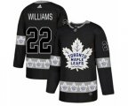 Toronto Maple Leafs #22 Tiger Williams Authentic Black Team Logo Fashion NHL Jersey