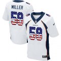 Denver Broncos #58 Von Miller Elite White Road USA Flag Fashion NFL Jersey