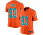 Miami Dolphins #93 Akeem Spence Limited Orange Inverted Legend Football Jersey