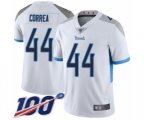 Tennessee Titans #44 Kamalei Correa White Vapor Untouchable Limited Player 100th Season Football Jersey