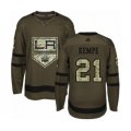 Los Angeles Kings #21 Mario Kempe Authentic Green Salute to Service Hockey Jersey