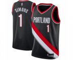 Portland Trail Blazers #1 Anfernee Simons Swingman Black Basketball Jersey - Icon Edition