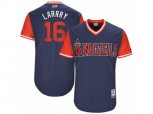 Los Angeles Angels of Anaheim #16 Huston Street Larrry Authentic Navy Blue 2017 Players Weekend MLB Jersey