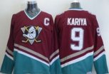 Anaheim Ducks #9 Paul Kariya Red CCM Throwback Stitched Hockey Jersey
