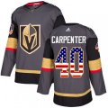 Vegas Golden Knights #40 Ryan Carpenter Authentic Gray USA Flag Fashion NHL Jersey