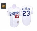Los Angeles Dodgers #23 Kirk Gibson Authentic White Throwback Baseball Jersey