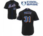 New York Mets #31 Mike Piazza Authentic Black Cool Base Baseball Jersey