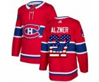 Montreal Canadiens #27 Karl Alzner Authentic Red USA Flag Fashion NHL Jersey