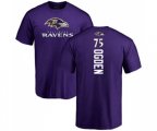 Baltimore Ravens #75 Jonathan Ogden Purple Backer T-Shirt