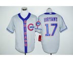 Chicago Cubs #17 Kris Bryant Gray Blue Stitched MLB Jersey