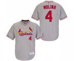 St. Louis Cardinals #4 Yadier Molina Authentic Grey 1978 Turn Back The Clock Baseball Jersey
