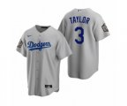 Los Angeles Dodgers Chris Taylor Gray 2020 World Series Replica Jersey