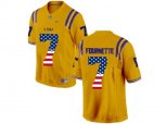 2016 US Flag Fashion 2016 Men's LSU Tigers Leonard Fournette #7 College Football Limited Jersey - Gold