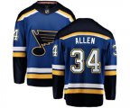 St. Louis Blues #34 Jake Allen Fanatics Branded Royal Blue Home Breakaway NHL Jersey