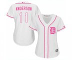 Women's Detroit Tigers #11 Sparky Anderson Authentic White Fashion Cool Base Baseball Jersey