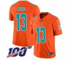Miami Dolphins #13 Dan Marino Limited Orange Inverted Legend 100th Season Football Jersey