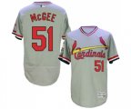 St. Louis Cardinals #51 Willie McGee Grey Flexbase Authentic Collection Cooperstown Baseball Jersey